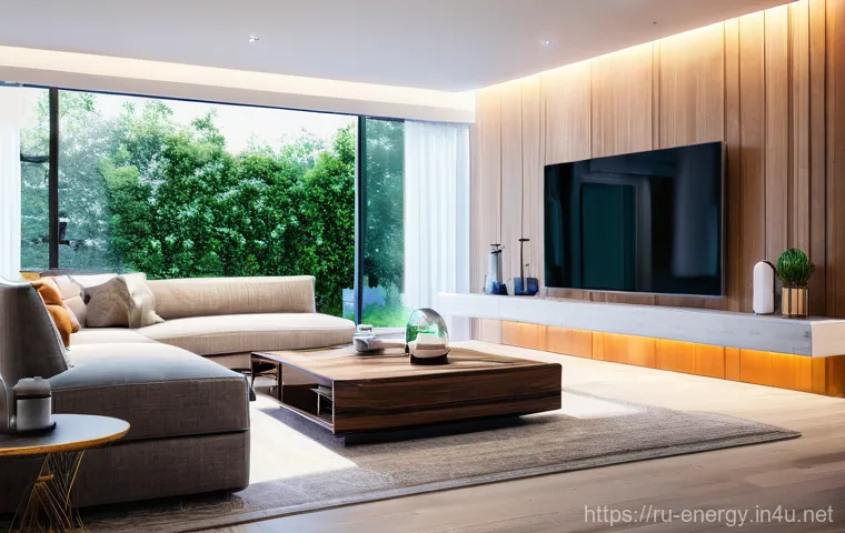 스마트 그리드 기술 - **Prompt 1: Modern Smart Home Living**