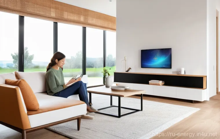 스마트 그리드 기술 - **Prompt 1: Modern Smart Home Living**