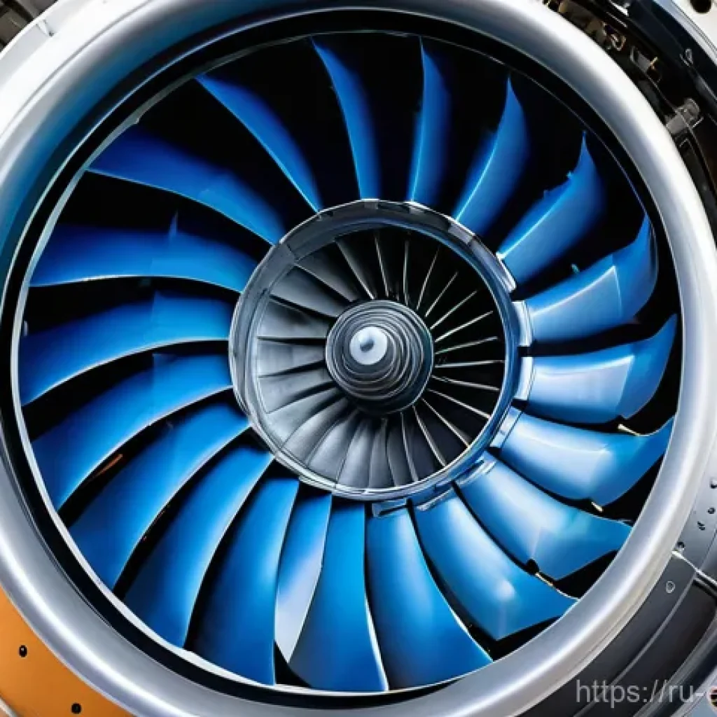 고효율 가스터빈 개발 - Cutting-Edge Gas Turbine Interior**

*   **Subject:** A close-up, dynamic view inside a gleaming, hi...