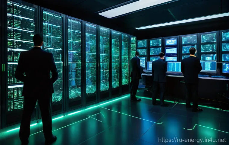 에너지 네트워크 보안 - **Prompt:** "A panoramic view of a modern Russian energy substation at twilight, shielded by a vibra...