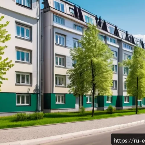 Home 30 스마트 에너지 플랫폼 - A modern Russian residential neighborhood equipped with smart energy meters on apartment building wa...