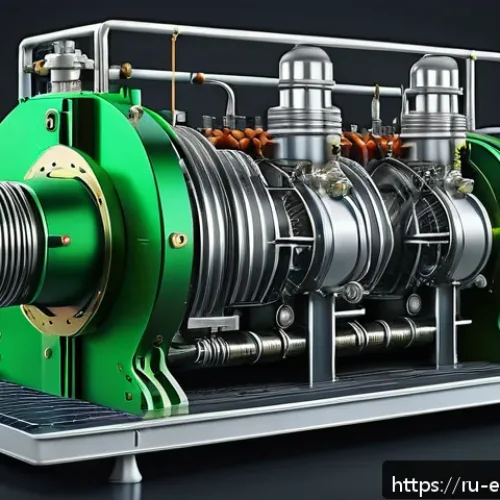 Home 17 스털링 엔진 원리 - A detailed cross-sectional illustration of a Stirling engine showing the cyclic compression and expa...